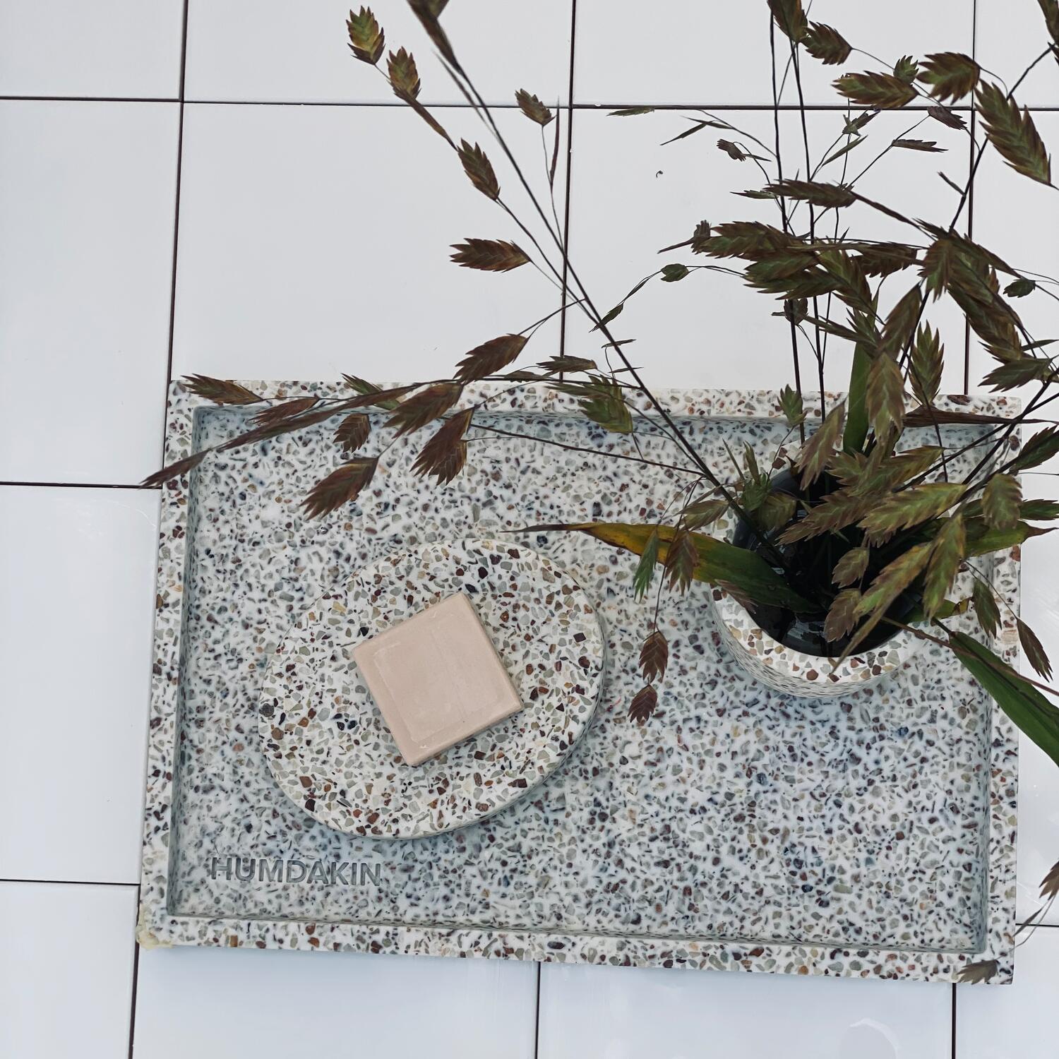 Terrazzo firkantet bakke - natural